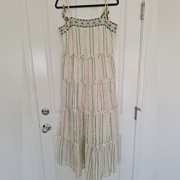 Anthropologie Ranna Jill cotton maxi dress size M - Picture 1 of 6